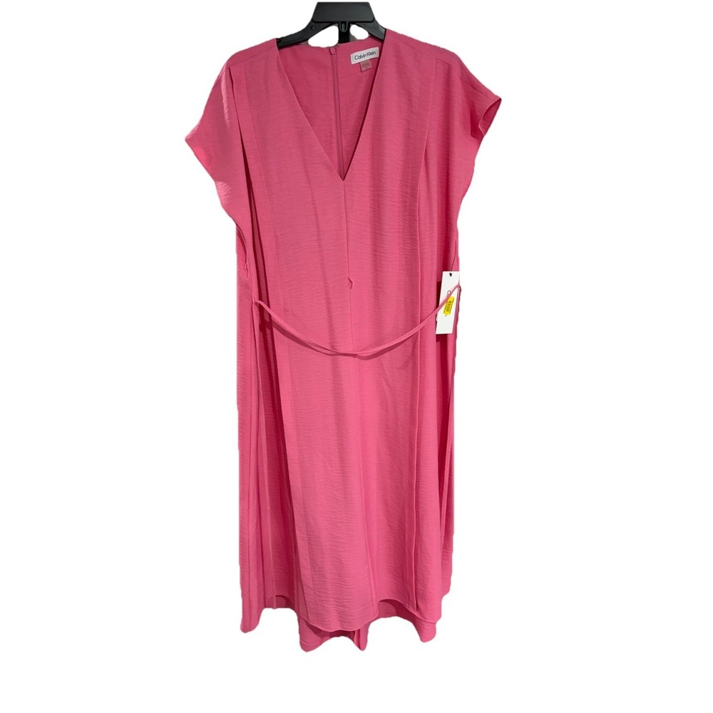 Calvin Klein womens DRESS long pink loose sz 16 light BRAND NEW $139 H1